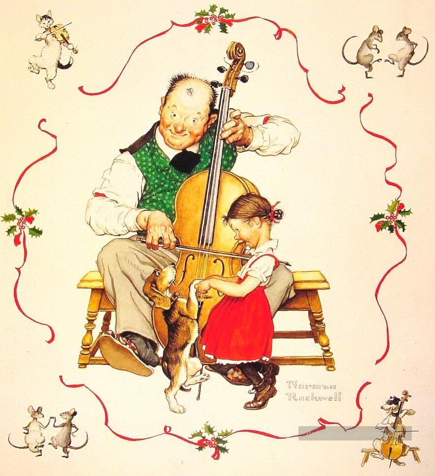 christmas dance 1950 Norman Rockwell Oil Paintings